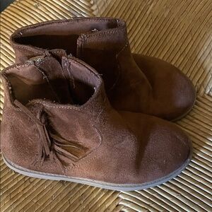 Brown Suede Kids Boots